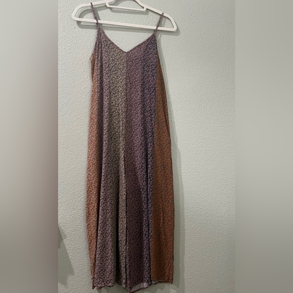 Storia Floral Patchwork Spaghetti Strap Wide Leg Jumpsuit S - Picture 7 of 13